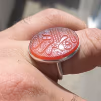 انگشتر عقیق خطی