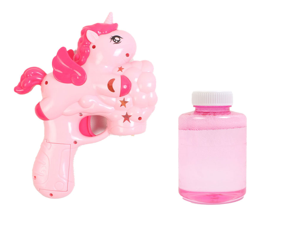 تفنگ حباب ساز اسباب بازی مدل مسلسل طرح اسب تک شاخ