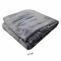 پتو نرمینه یکنفره مدل سروین مسافرتی ساکدار براق و لطیف رنگ طوسی1