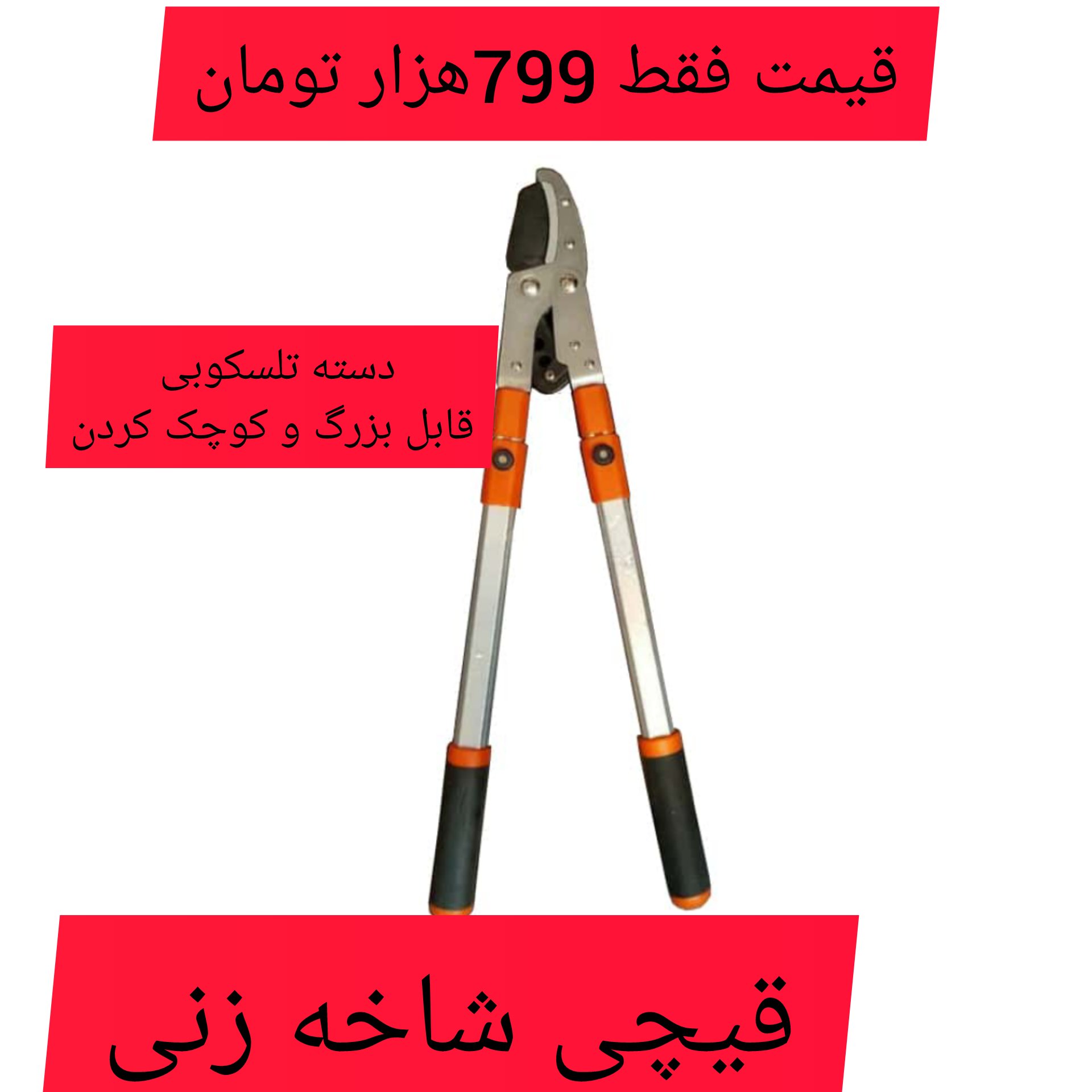 قیچی شاخه زنی درجه یک دسته متحرک