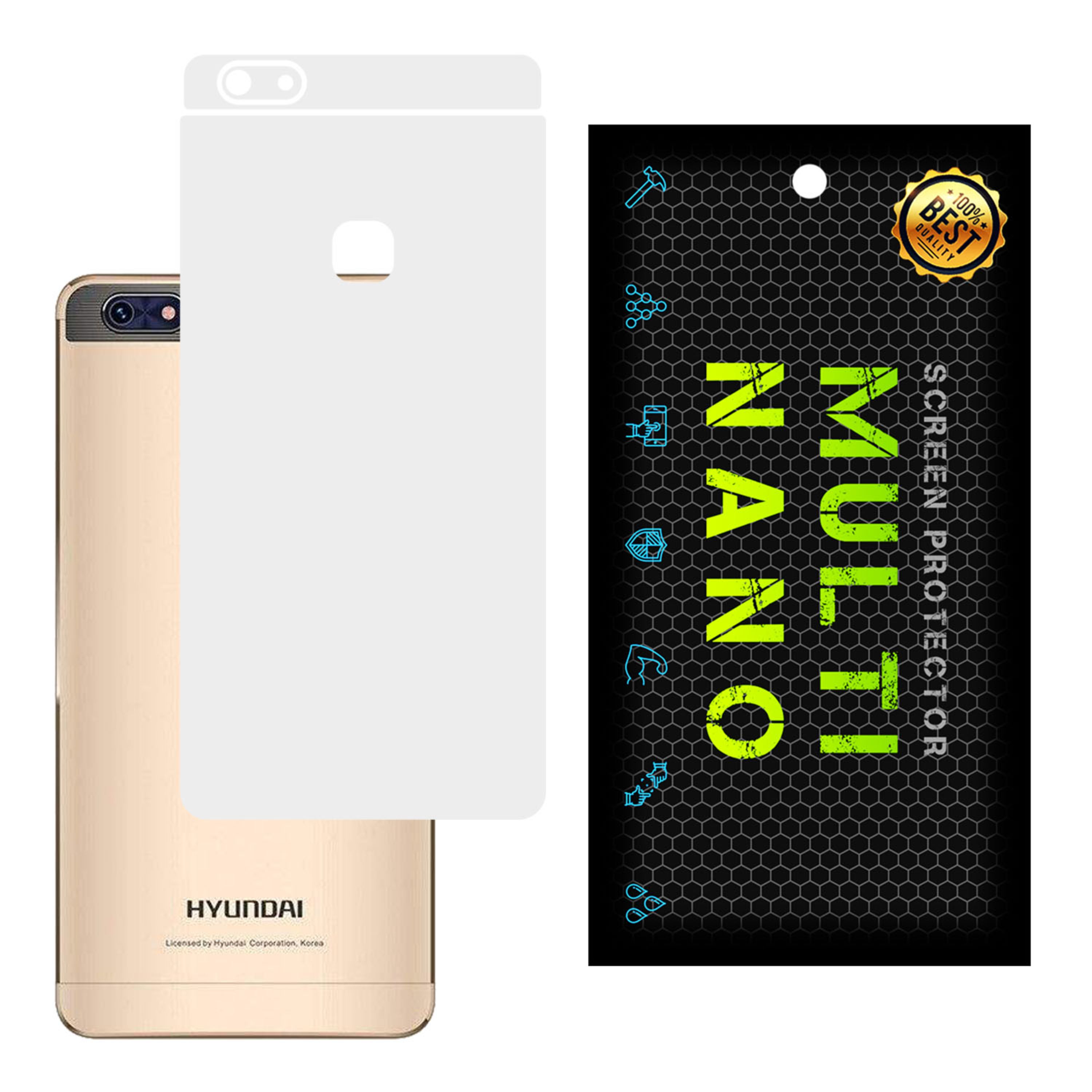 برچسب پوششی MultiNano مدل X-F1M- White برای پشت موبایل هیوندای Seoul S7 