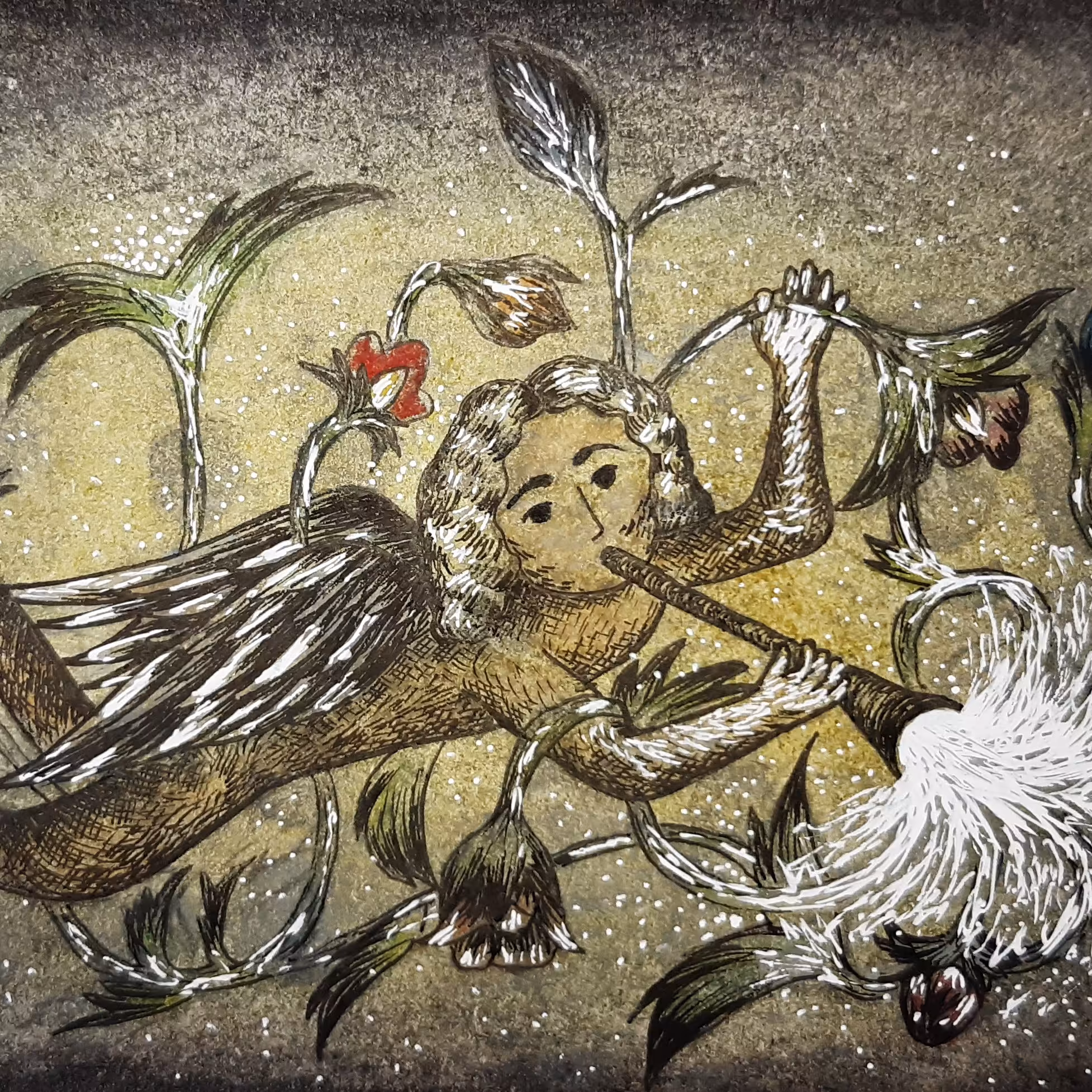 تابلو نقاشی میکس مواد مدرن سایز 20×15  (شیپور،اورجینال)