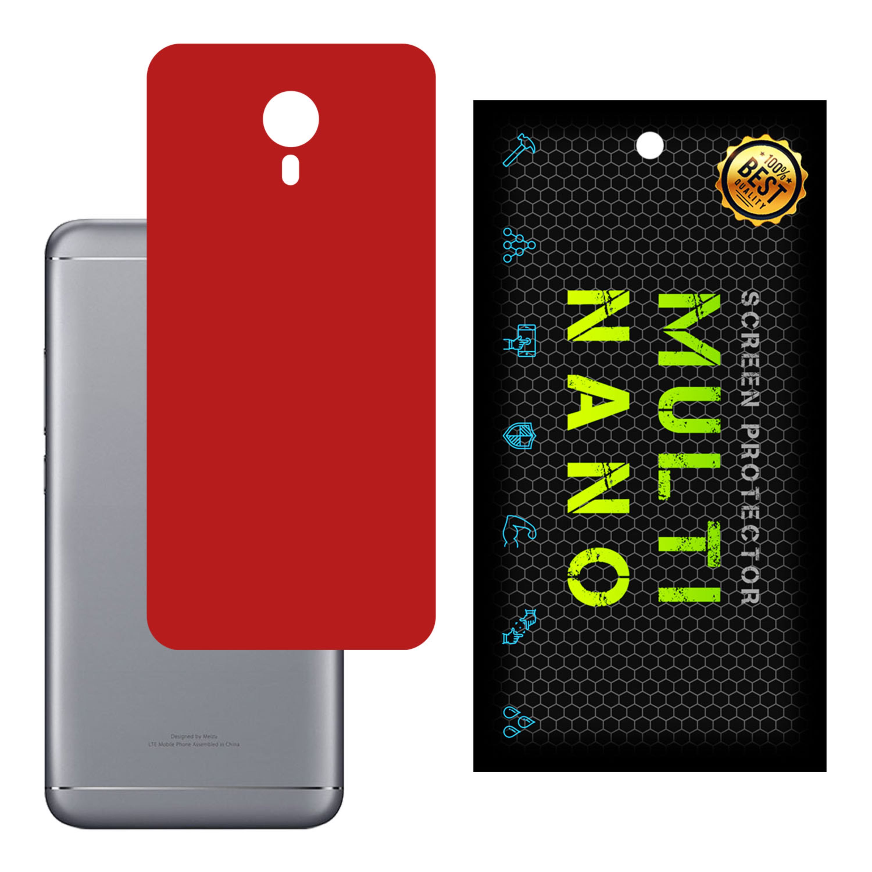 برچسب پوششی MultiNano مدل X-F1M-Red برای پشت موبایل میزو Meizu  M3S