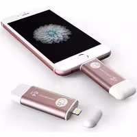 آدام المنتس فلش مموری لایتنینگ مدل iKlips با ظرفیت 64 گیگابایت رزگلد - Hiapple.ir