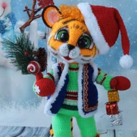 عروسک بافتنی آقا ببری