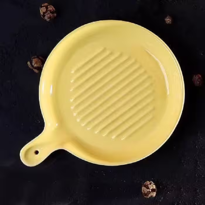 تابه گرد سرامیکی تک دسته لیمویی کد 802 مطابق عکس با کیفیت عالی 