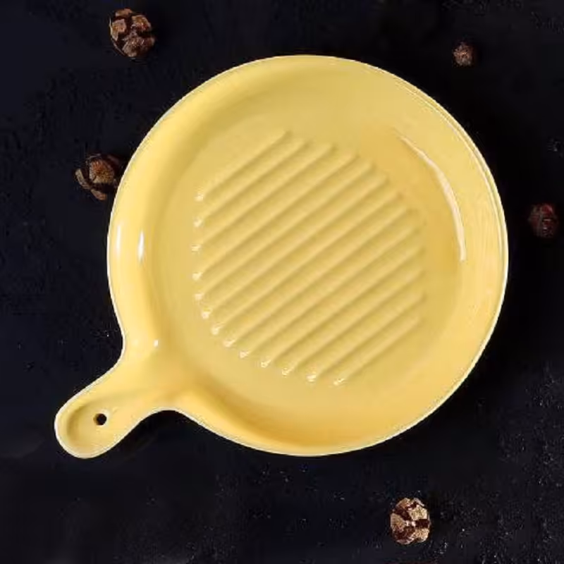تابه گرد سرامیکی تک دسته لیمویی کد 802 مطابق عکس با کیفیت عالی 