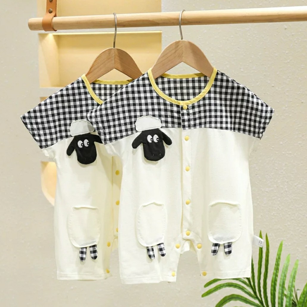 رامپر بچگانه پسرانه دخترانه طرح ببعی سایز  دو ماه تا دو سال