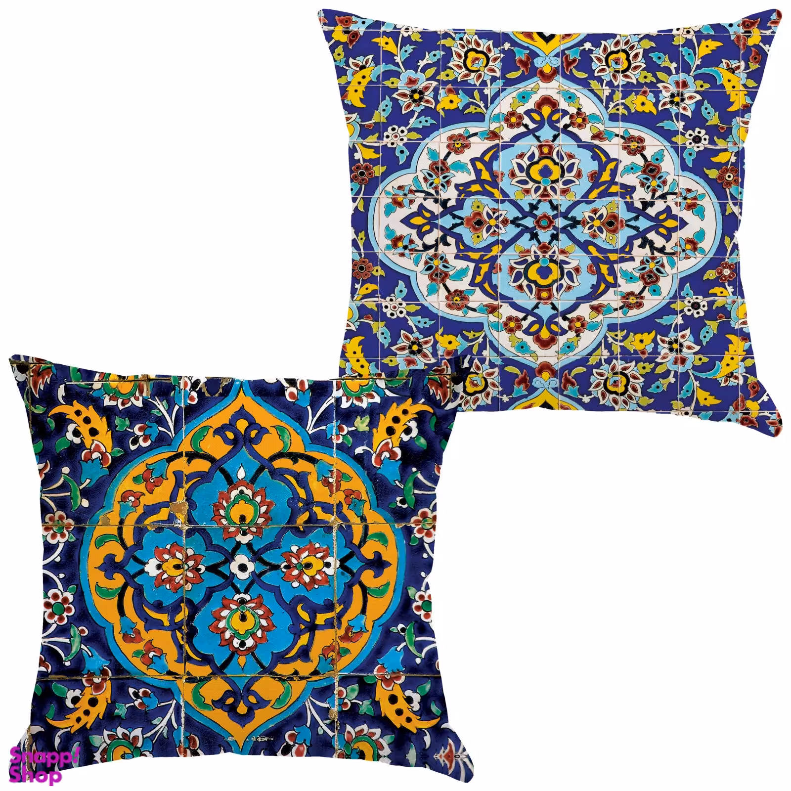 کاور کوسن مدل C21-10016-400 مجموعه 2 عددی چند رنگ سایز 43*43*2 سانتی‌ متر