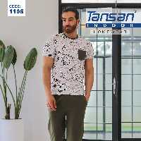 ست تی شرت و شلوارک راحتی و منزل مردانه ایندور مدل 1106 B
