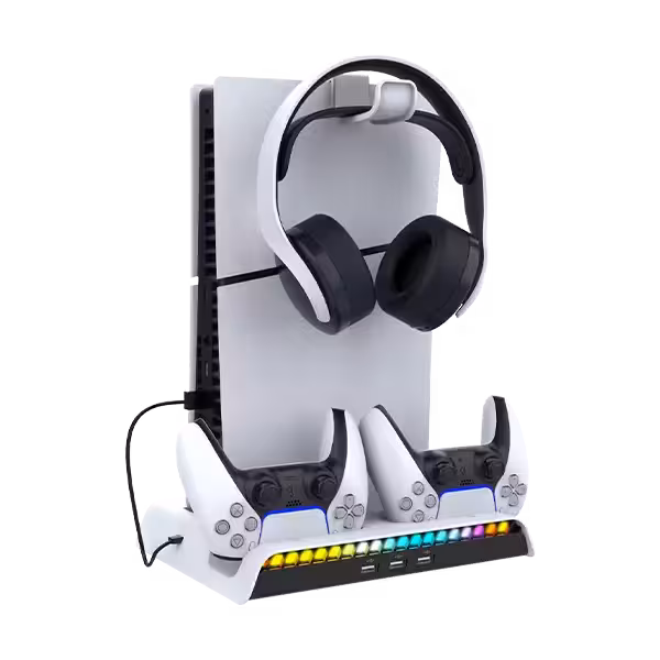 استند شارژ و نگهدارنده ی کنسول و دسته آی‌پگا برای Ps5