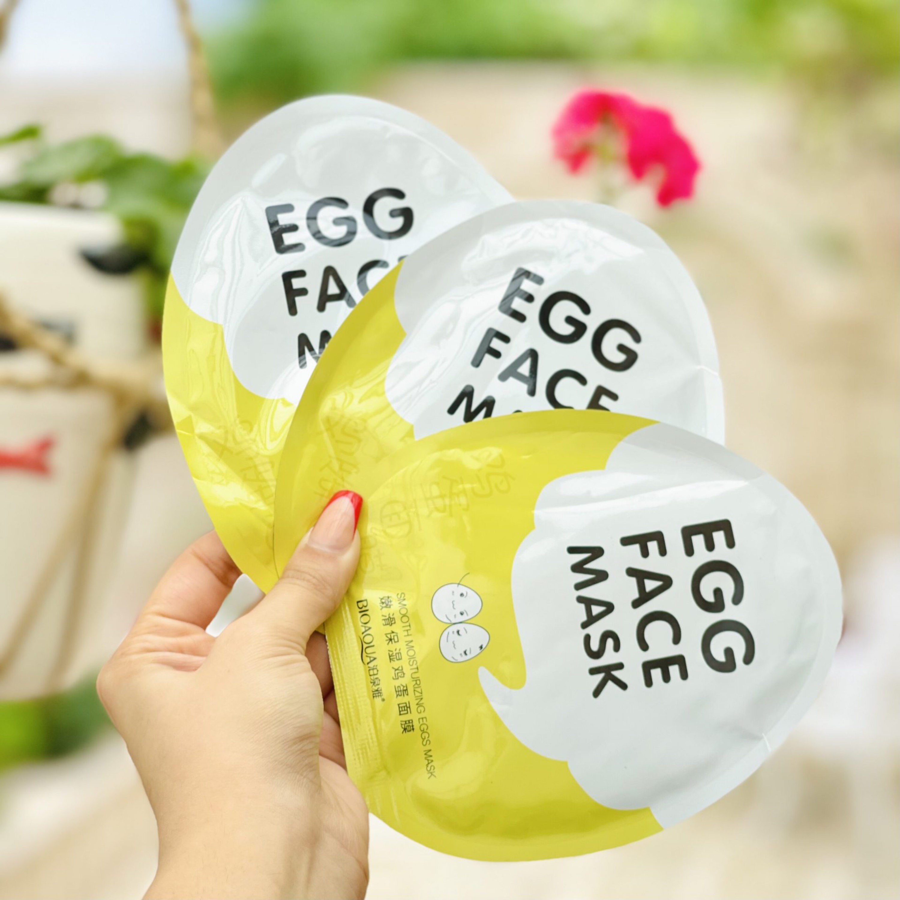 ماسک ورقه ای تخم مرغ بیوآکوا بسته 3عددی