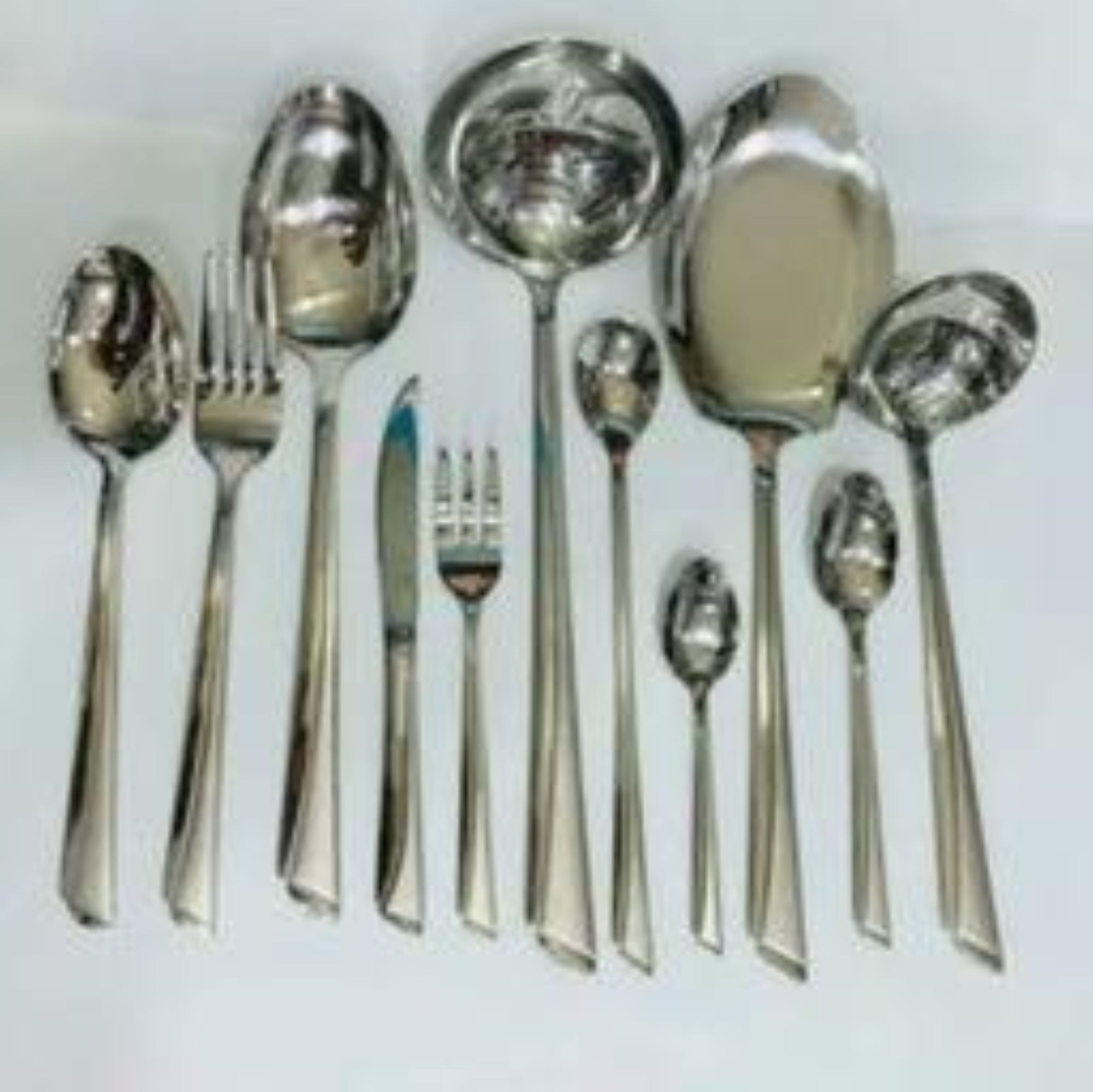 سرویس قاشق چنگال 24 نفره 144 پارچه مارک یونیک طرح ناخنی ( آهنربا نگیر)