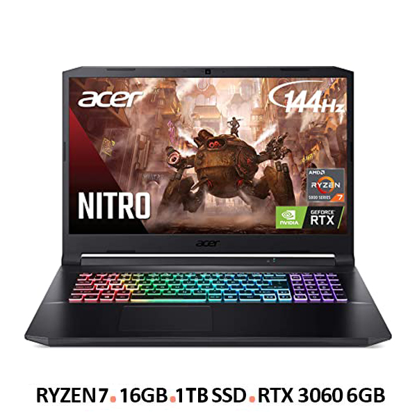 مشخصات، قیمت و خرید لپ تاپ 17.3 اینچی ایسر مدل Nitro 5 Gaming AN517-41-R0RZ