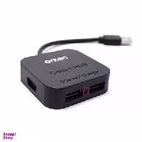 هاب 4 پورت USB3.0 اونتن مدل OTN-35210 همراه با رابط منبع تغذیه با پروتکل شارژ تلفن همراه هوشمند BC1.2