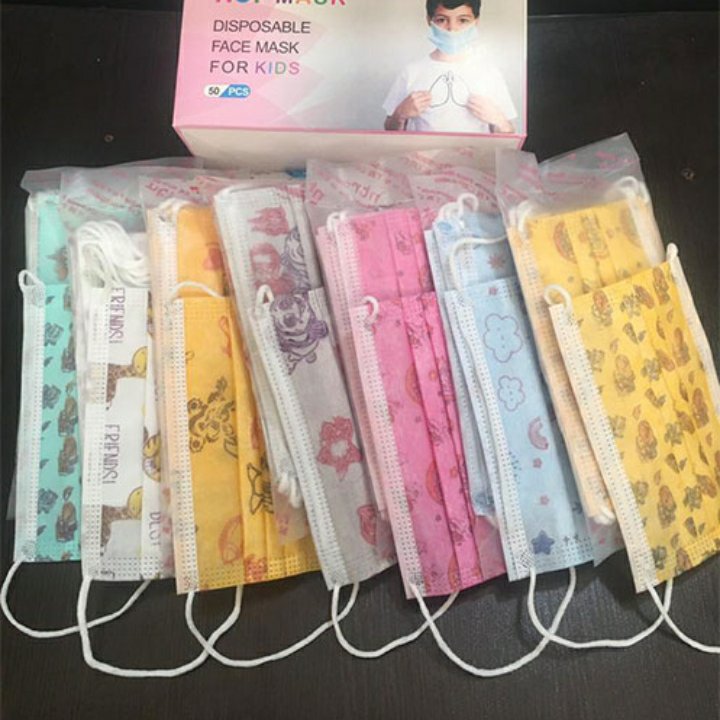 ماسک سه لایه طرحدار کودک 50عددی