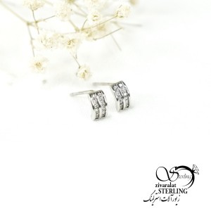 گوشواره میخی نقره کد 6215