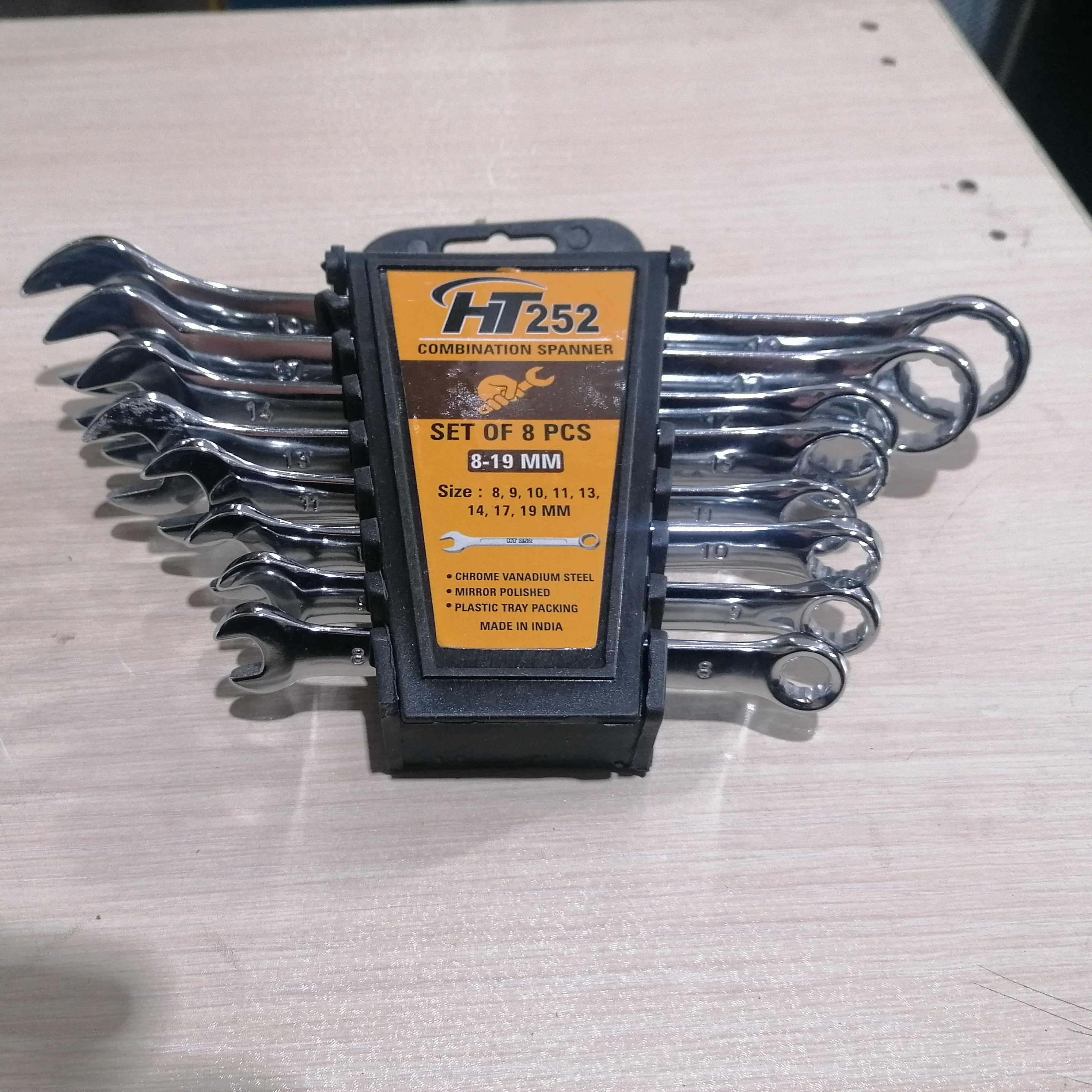 آچار یکسر رینگ و یکسر تخت ht252 مدل 8 عددی