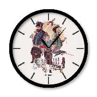 ساعت دیواری راویتا مدل تن تن کد 3363  در رنگ های مشکی و سفید 