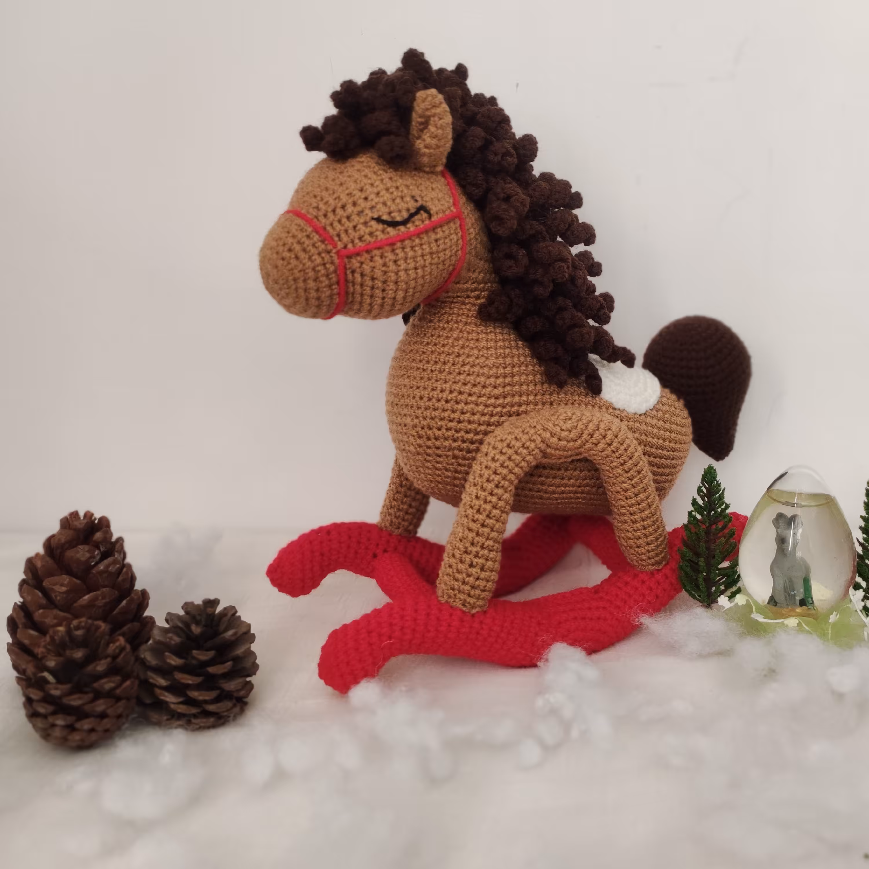 عروسک قلاب بافی اسب راکر 