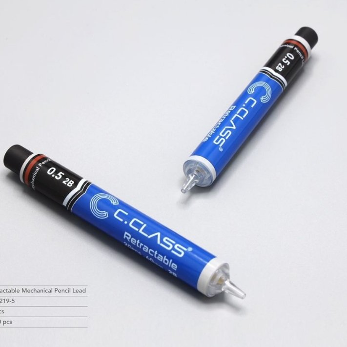 یک بسته 12 عددی نوک مداد(مغز مداد)سایز 0.5 دهم،مکانیکال،سی کلاس، 