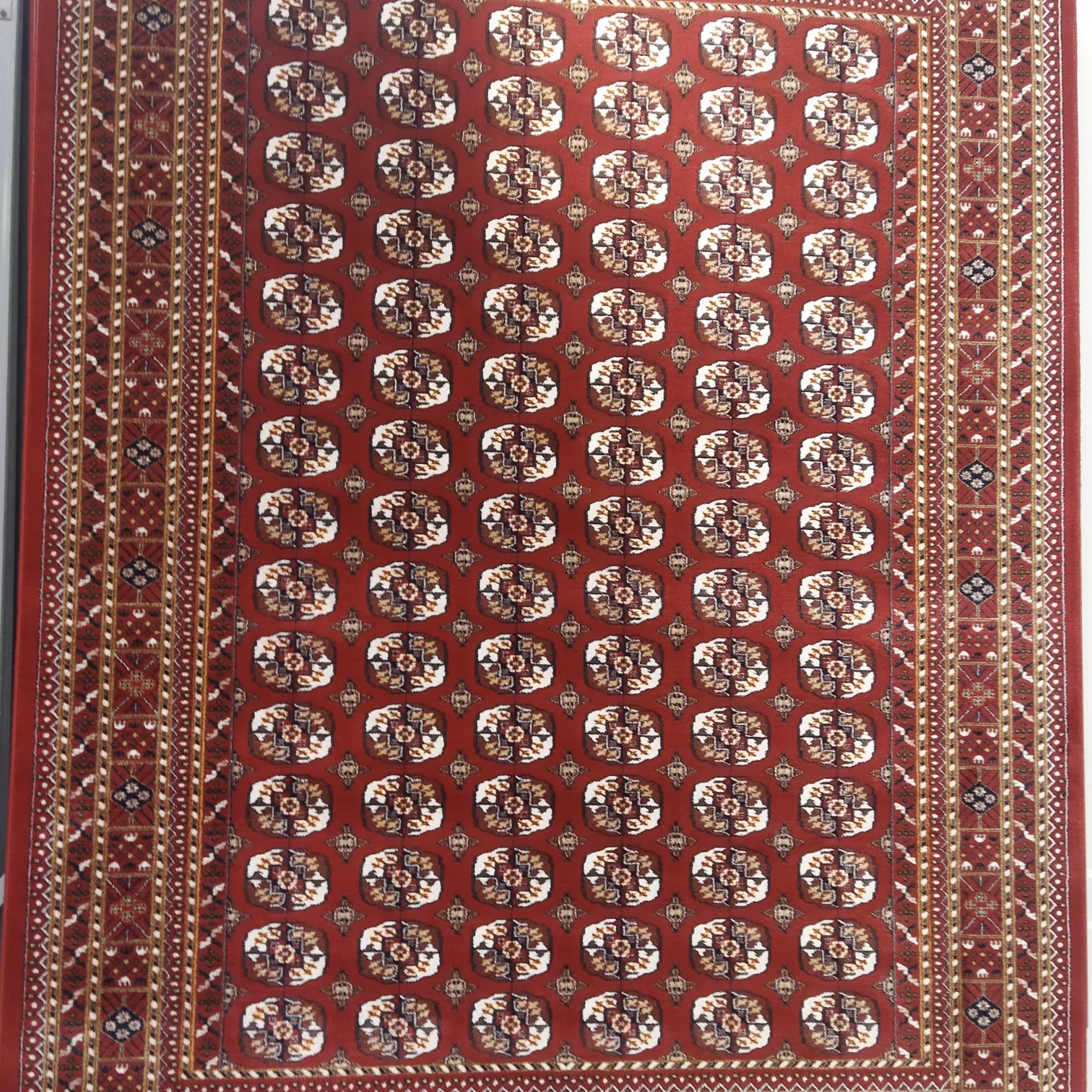 فرش پاتریس  فرش گلیم عشایری400شانه طرح ترکمن لاکی  سایزکناره یک دریک ونیم متری