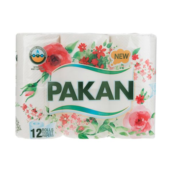 دستمال توالت پاکان بسته 12 عددی | فروشگاه اینترنتی تاتا کالا