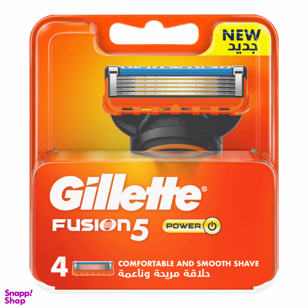 تیغ یدک ژیلت مدل Fusion 5 Power بسته 4 عددی