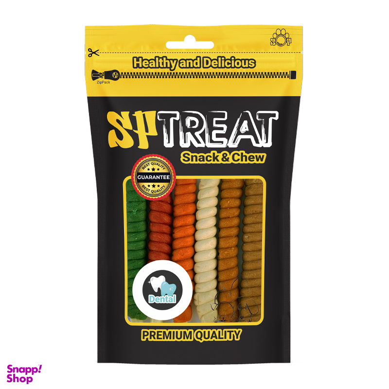 تشویقی سگ اس پی مدل Mix Chicken Stick Wrap D167 وزن 150 گرم بسته 6 عددی