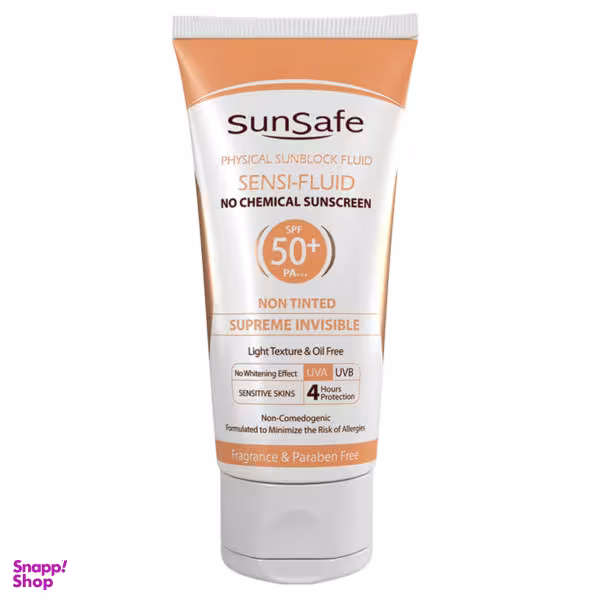 کرم ضد آفتاب سان سیف (SunSafe) فاقد چربی آکنییک بدون رنگ SPF50
