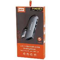 هاب 5 پورت USB3/TYPE-C   آداپتور خور   پورت SD/TF ایراسکای Airsky 13FL