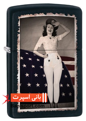 فندک Zippo Flag Woman Saluting