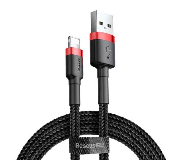 کابل تبدیل USB به لایتنینگ باسئوس مدل Cafule CALKLF-C طول 2 متر