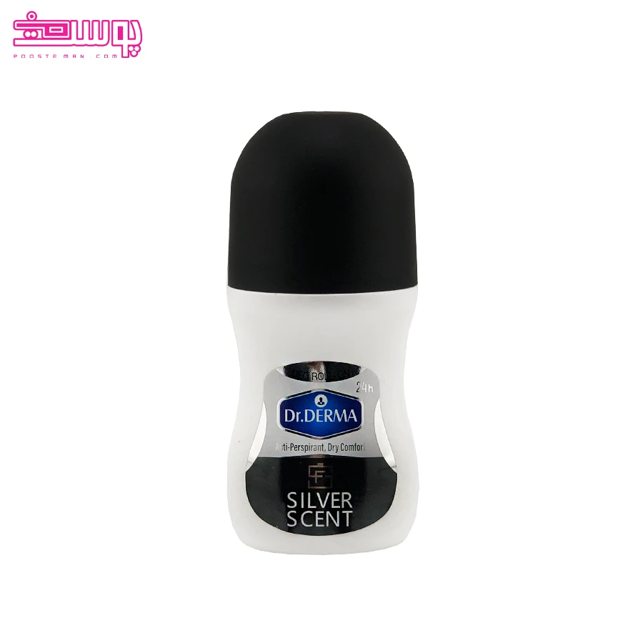 مام رول ضد تعریق مردانه silver scent دکتر درما حجم 50ml
