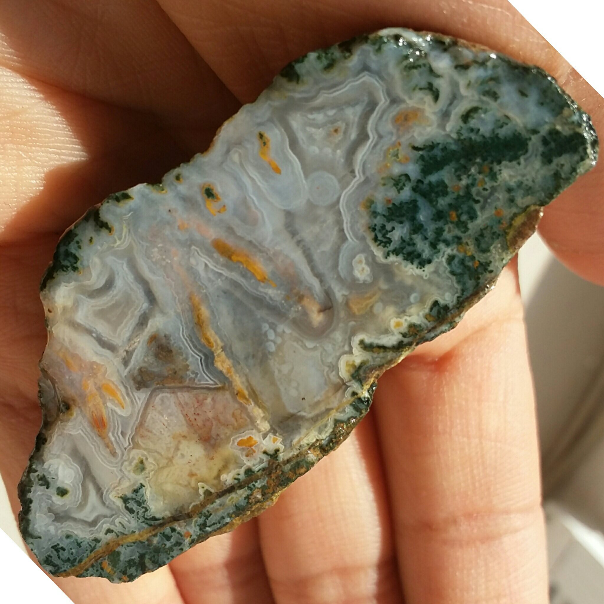 اسلایس سنگ راف عقیق منظره 7 رنگ محشر 100 در 100 طبیعی شاهکار خلقت بی نظیییر زیبا