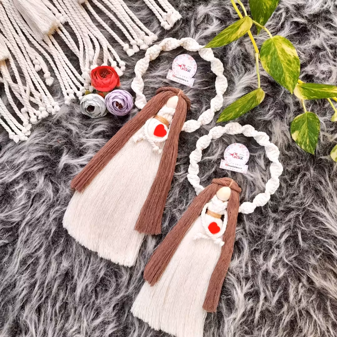 آویز فرشته مکرومه