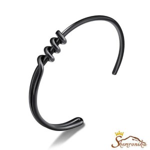 دستبند استیل سیم مشکی BNG105S0