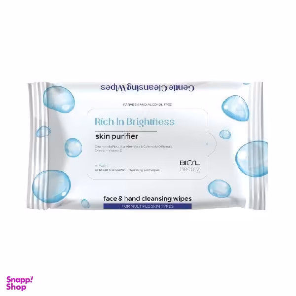 دستمال مرطوب بیول (Biol) مدل Rich In Brightness بسته 10 عددی