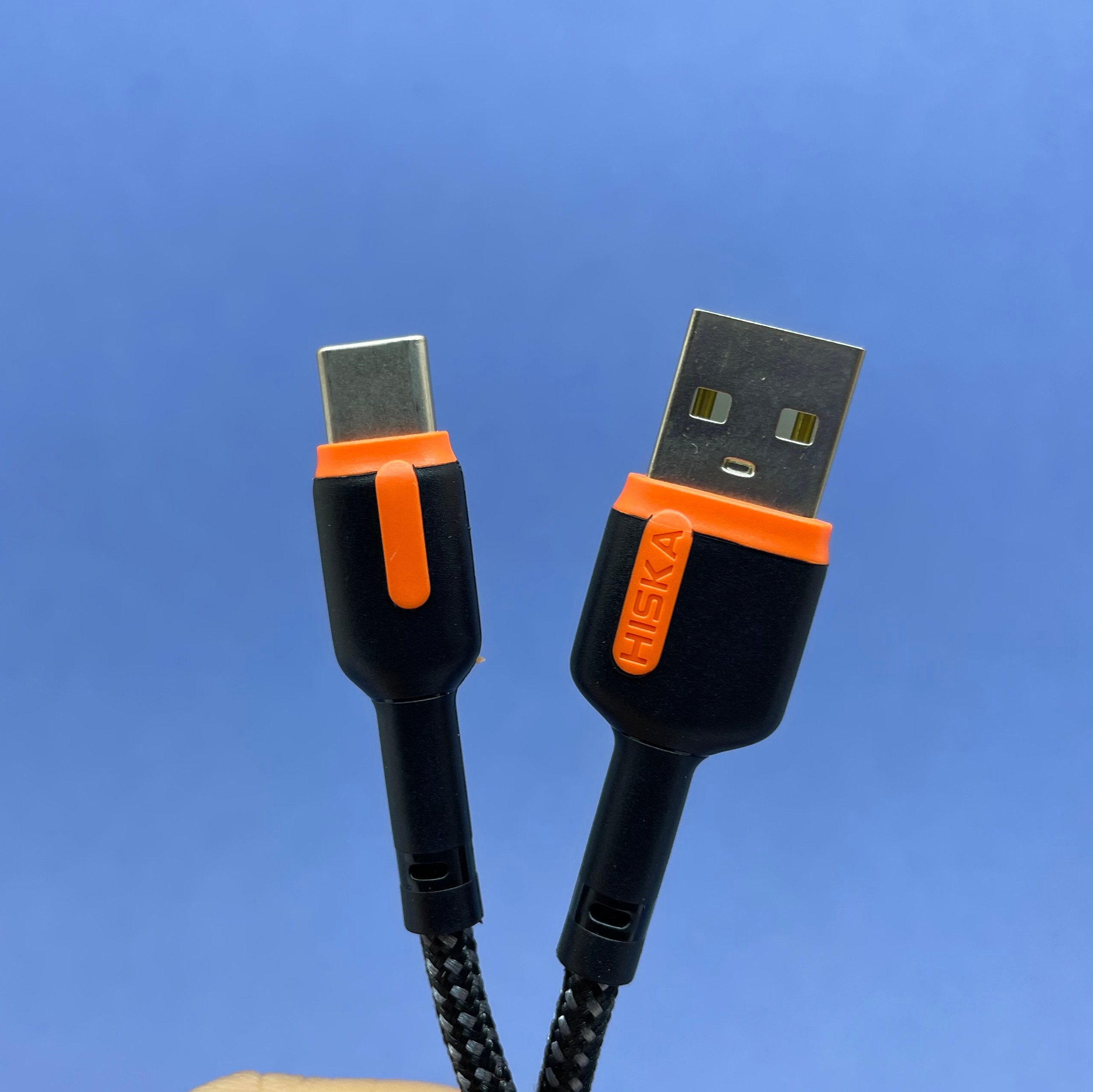 کابل شارژ کوتاه موبایل برند هیسکا مدل HISKA LX1020 روکش کنفی ( تایپ سی)