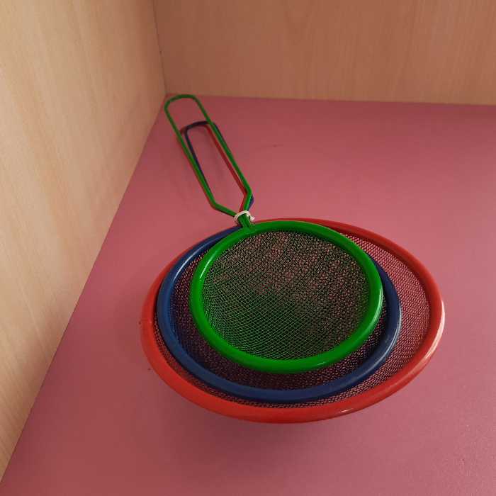 ست صاف کن چای تفاله گیر  فلزی 3تایی