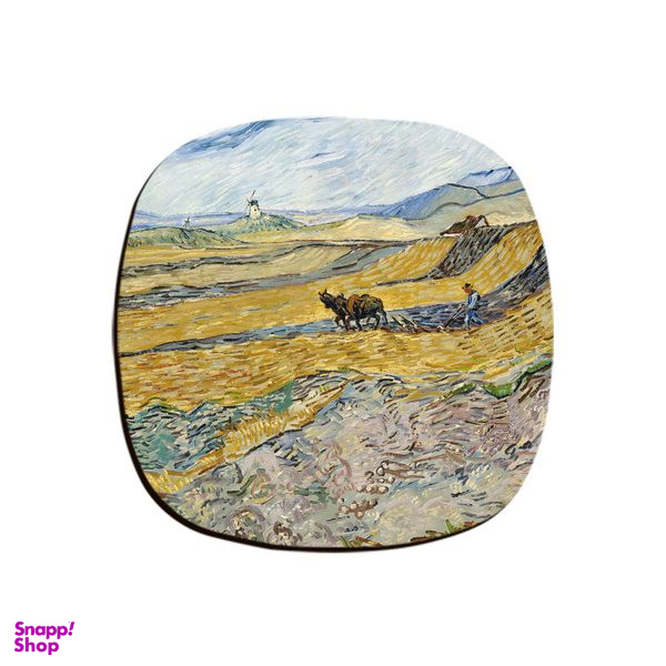زیرلیوانی ترمه طراحان ایده مدل مزرعه شخم زده شده با گاوآهن از ونگوگ کد art0035