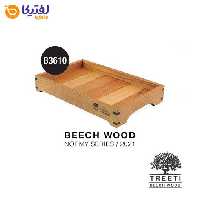 سینی چوبی تیریتی پایه دار طرح ژاپنی سایز کوچک B3610