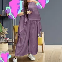 شومیز وشلوار بیگ سایز بدون آستین ابرو بادی