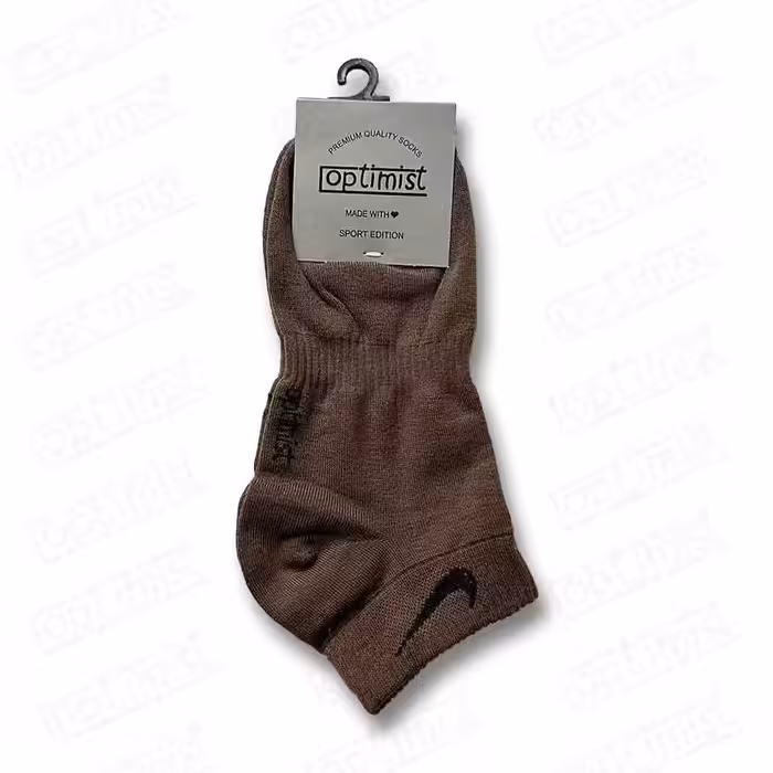 جوراب مچی طرح نایک قهوه ای فری سایز نخ پنبه