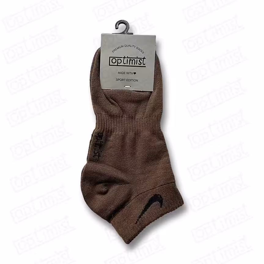 جوراب مچی طرح نایک قهوه ای فری سایز نخ پنبه