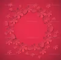 وکتور بک گراند قلب و گل | گرافیک با طعم تربچه