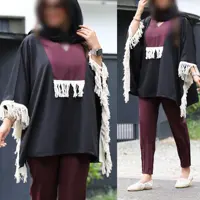 مانتو پانچ و شلوار نیایش  سایزبندی 36 تا 40