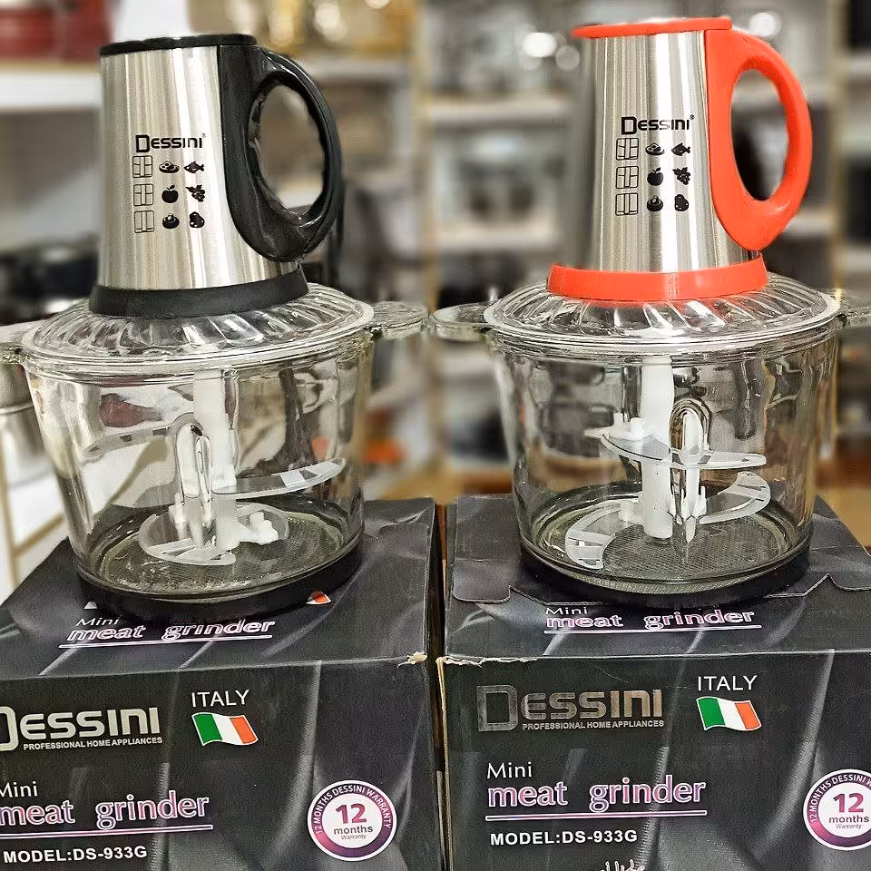 خردکن و غذاساز 3 لیتری دسینی کاسه پیرکس رنگ قرمز و مشکی موجود