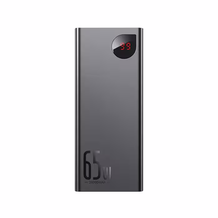 پاور بانک بیسوس مدل Adaman Metal PPADM65-S  با ظرفیت 20000 میلی آمپر ساعت