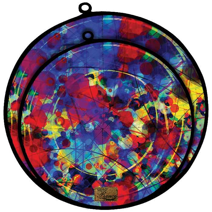 دمکنی ست دو تکه پارچه ای مخمل دو رو چاپ طرح رنگی سایز 25 و 30 مدل B1-505 شرکت رنس